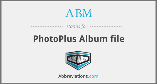 What is the abbreviation for photoplus album file?